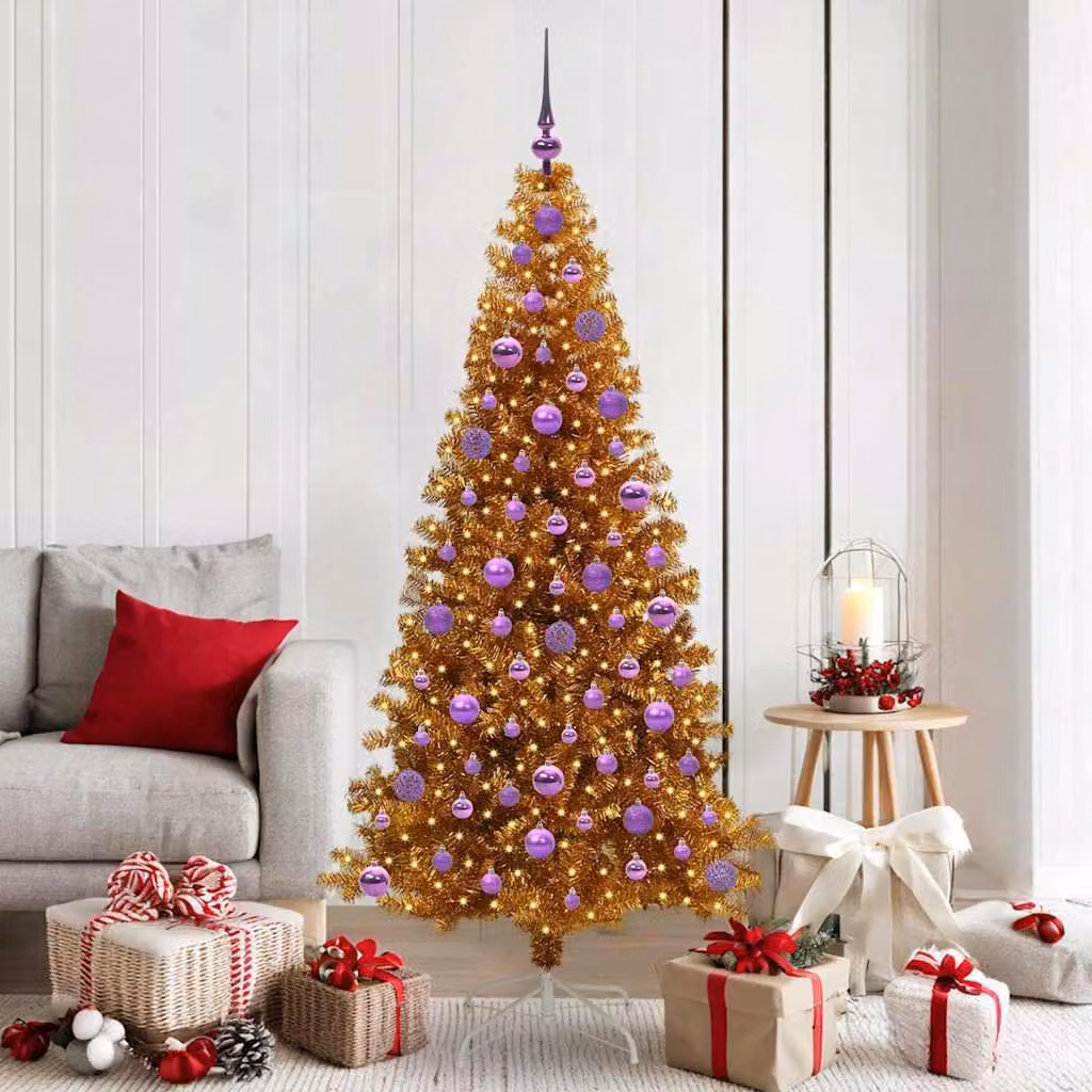 Maison Exclusive - Albero di Natale dorato, 180 cm, materiale: PET