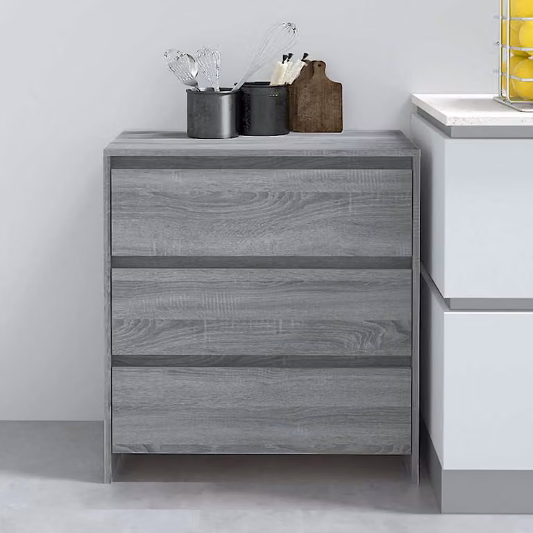 Credenza vidaXL Grigio Sonoma in MDF, L 70 cm x P 41 cm x H 75 cm