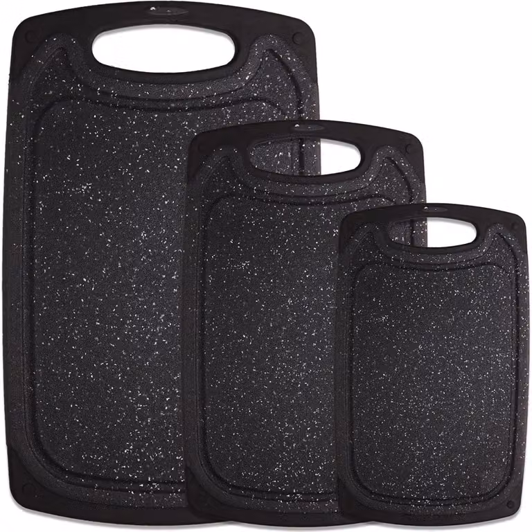 Omgoods - Set di 3 taglieri, lavabili in lavastoviglie e con base in gomma antiscivolo