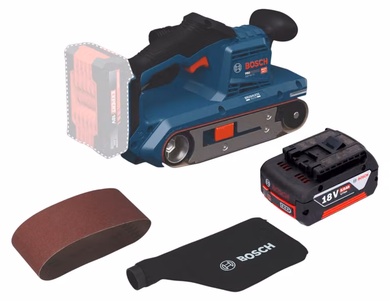 Levigatrice a nastro a batteria Bosch GBS 18V-75 18 V 76 x 533 mm Brushless + 1x batteria 5,0 Ah - senza caricabatterie