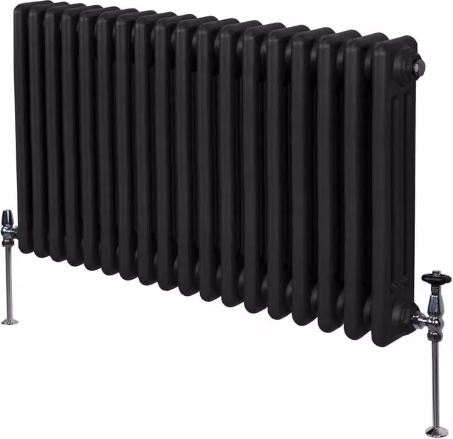 Termosifone Radiatore a 3 colonne per riscaldamento centralizzato Nero 60x83cm