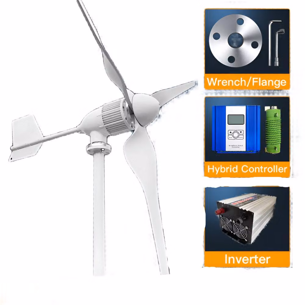 Turbina eolica - Asse orizzontale - Generatore eolico da 6 kW - Sistema di energia eolica - Energia sostenibile