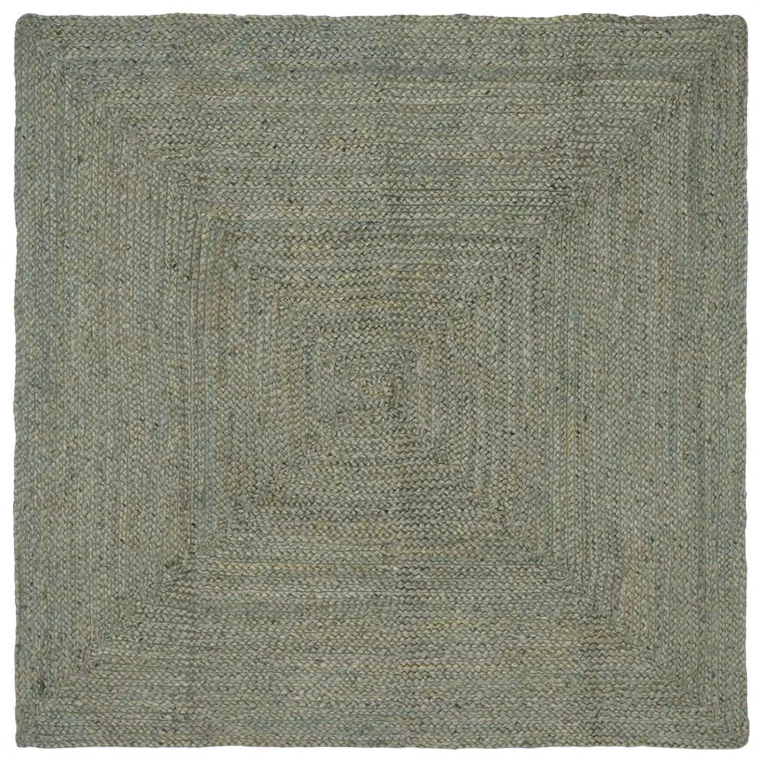 Tappeto da area quadrato in juta vidaXL, colore verde, L 120 x P 120 cm