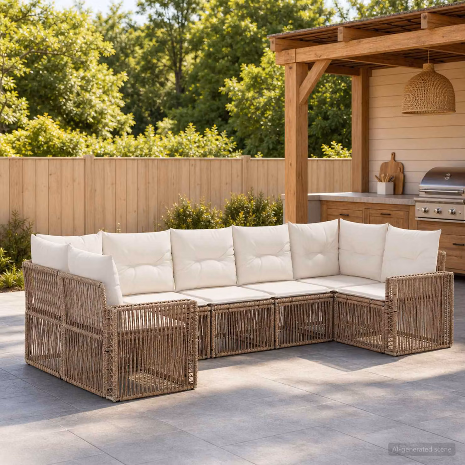 vidaXL Set Divano da Giardino 7 pz 7-Numero di posti