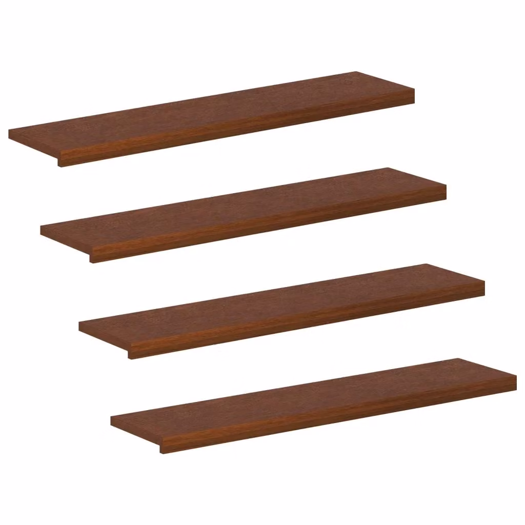 Set di 4 gradini per scale vidaXL in legno effetto quercia marrone scuro L 110 x P 30 x H 2 cm – 2