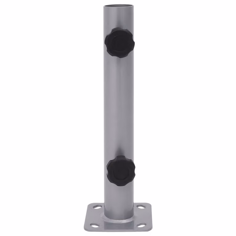 Supporto per ombrellone per palo Ø32/34/38 mm acciaio argento