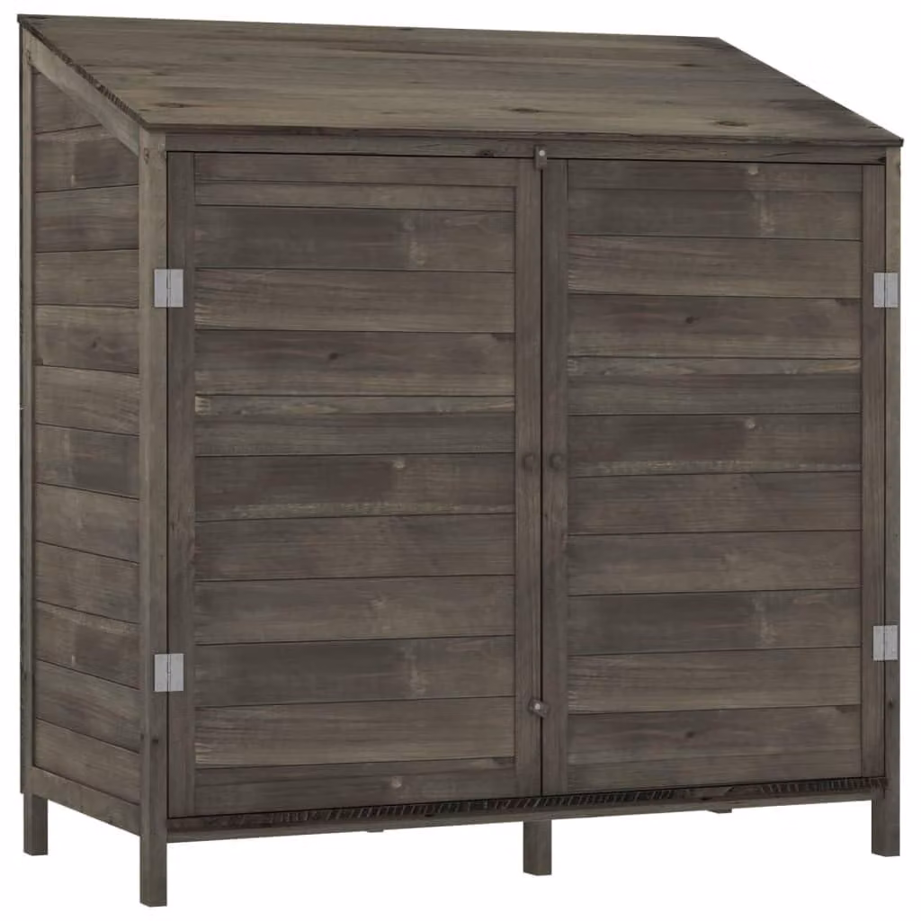 Casetta da giardino in legno, colore antracite - 102 x 52 x 112 cm - Realizzata in legno di abete massello