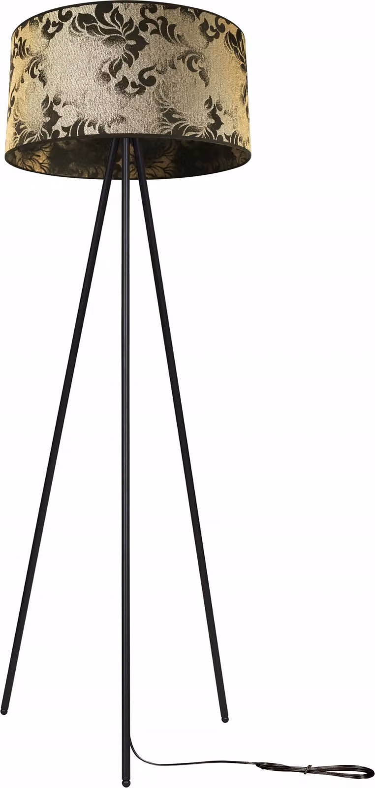 Lampada da terra con paralume in metallo a tre gambe, 45 cm