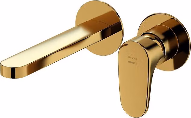 Miscelatore a leva per lavabo INVERTO, incl. corpo di montaggio, oro + leva oro (S951-299)