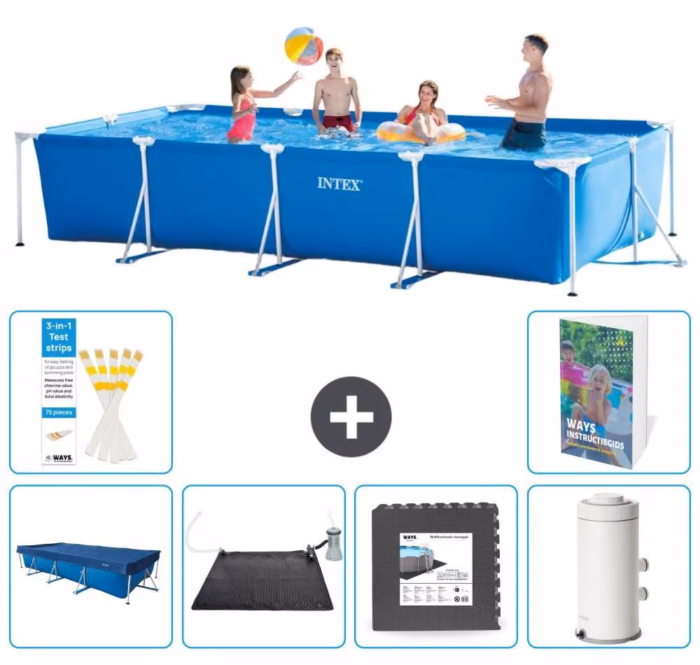 Piscina fuori terra rettangolare - 450x220x84 cm - 5 pezzi, modello S53