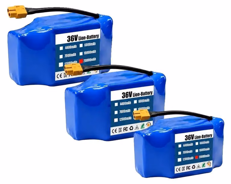 Batteria, 36V, capacità 20000mAh, confezione da 3 pezzi