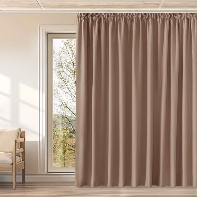 Tende oscuranti termoisolanti per soggiorno e camera da letto, color cappuccino