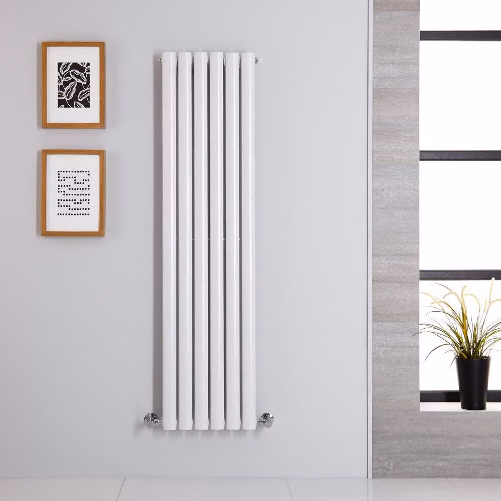 Radiatore Singolo di Design Verticale Bianco - 1400 x 354mm - 540W - Revive