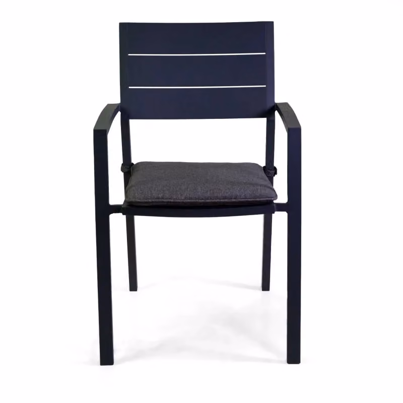 Poltrona da esterno Salomon Vacchetti in alluminio antracite con cuscino L: 55 cm, P: 60 cm, H: 89 cm – 2