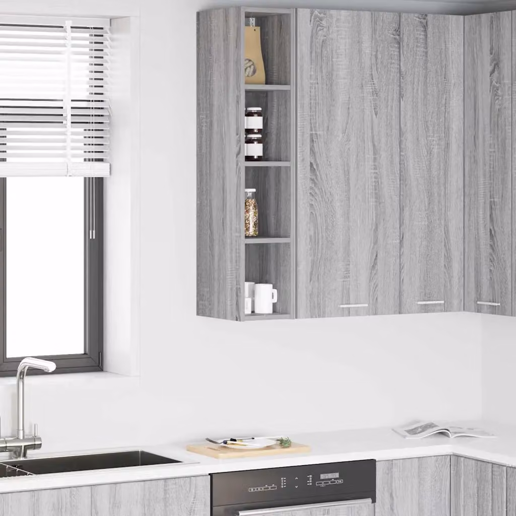 Armadio pensile da cucina vidaXL Grigio, L/P/H: 20 x 29,5 x 100 cm