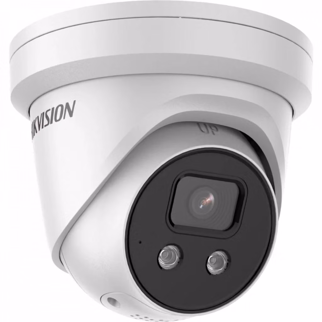 Telecamera di sorveglianza IP Dome Turret Hikvision DS-2CD2346G2-ISU/SL DarkFighter Acusense da 4 Megapixel con Audio, Allarme e Strobo, Colore Bianco – 2