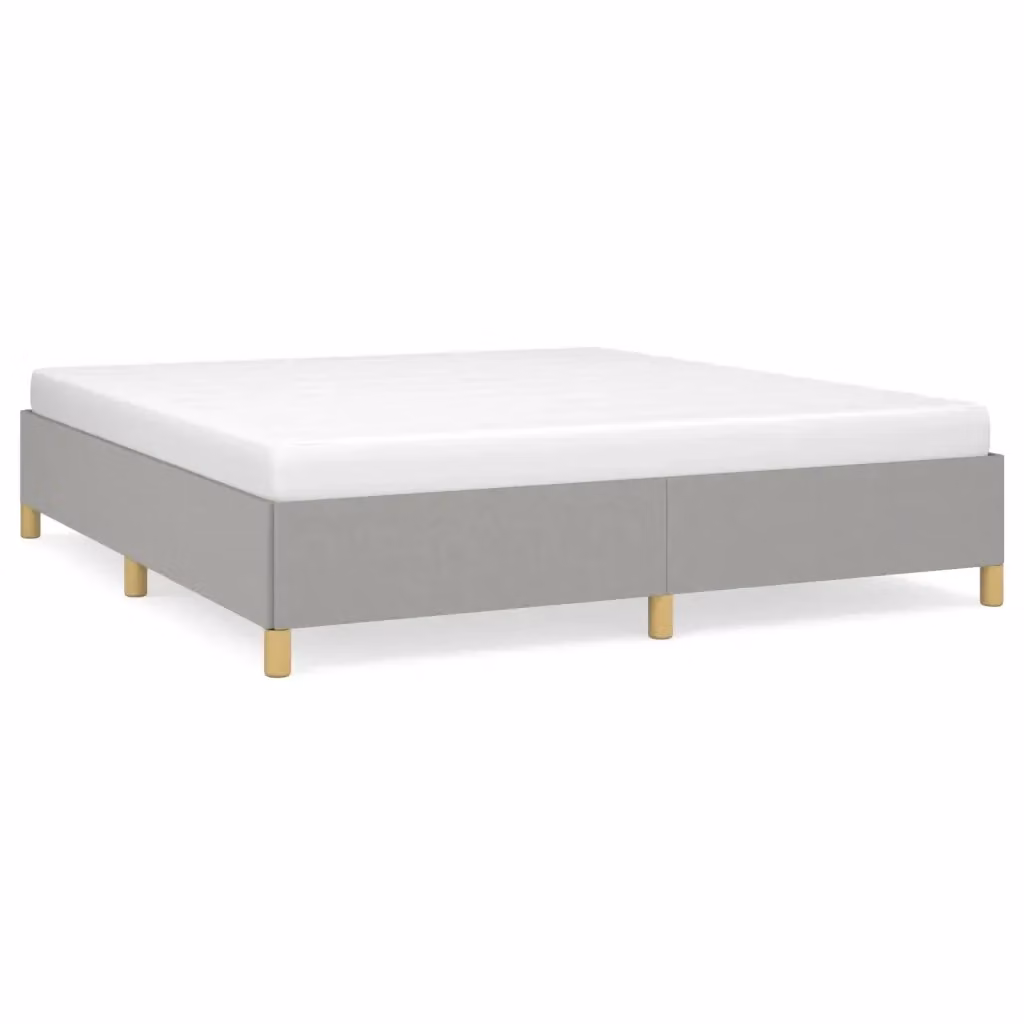 Struttura Letto Giroletto Design Mania in Tessuto Grigio Chiaro L/P/H: 180 x 200 x 35 cm – 2