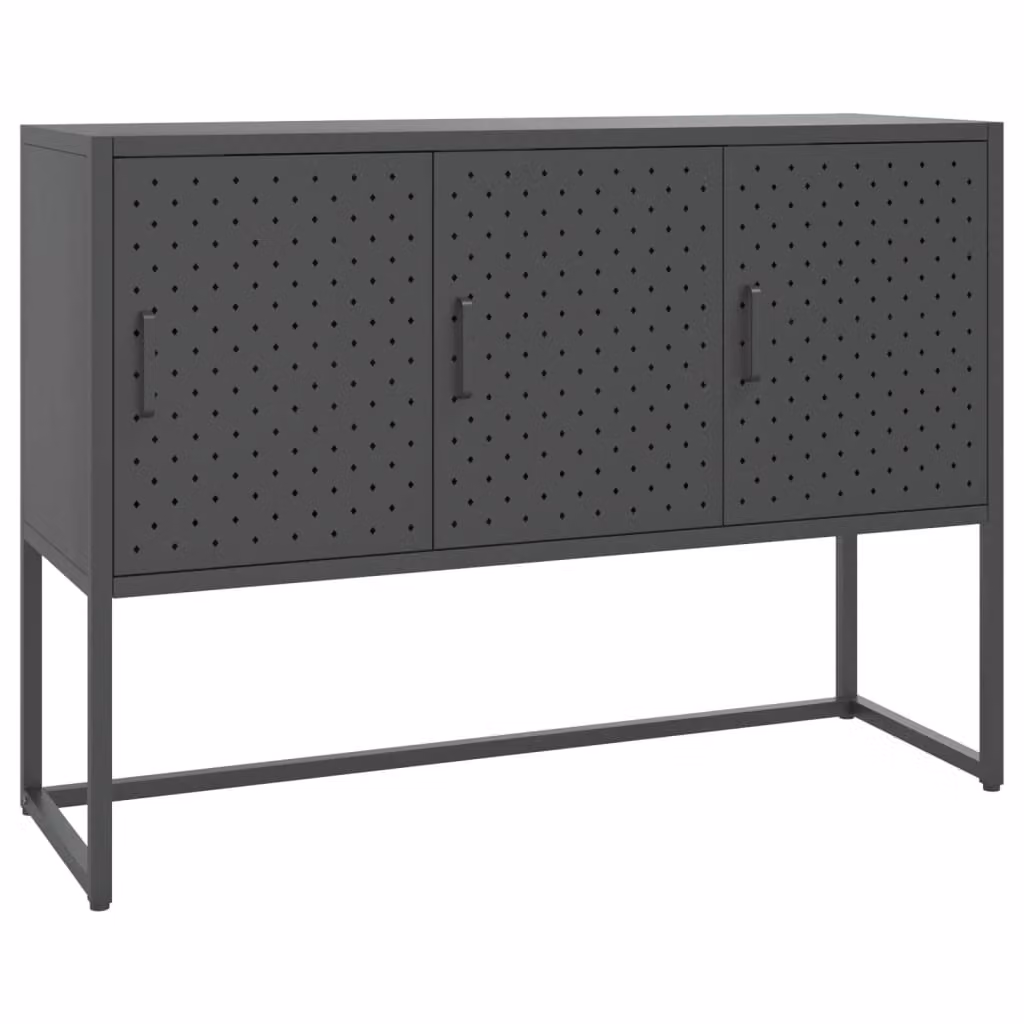 Credenza Antracite 105x35x75 cm in Acciaio