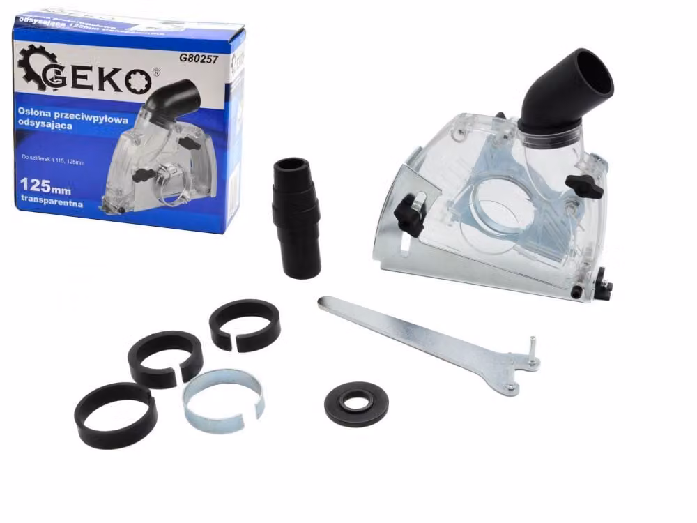 GEKO Coperchio di aspirazione trasparente 125 mm per smerigliatrici angolari 115-125 mm G80257