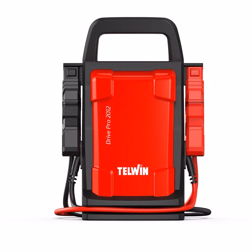 Avviatore portatile e caricabatterie Telwin Drive Pro 2012 12V con luce LED e porte USB, Rosso – 2