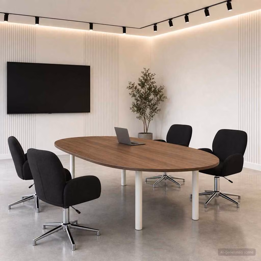 Set di 4 sedie da scrivania girevoli vidaXL in tessuto nero con braccioli e ruote, L/P/H: 54 x 58 x 90 cm