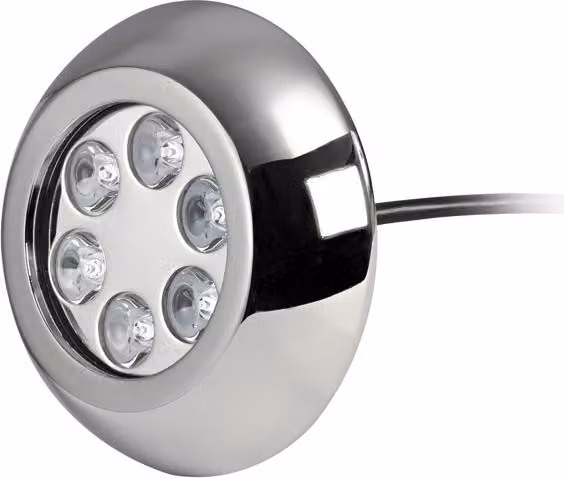 Luce subacquea con 6 LED RGBW da 3 W con viti - Osculati 13.294.02