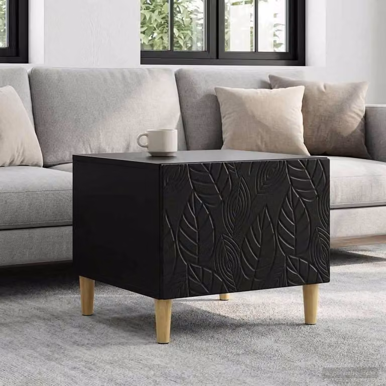 Maison Exclusive - Tavolino nero, dimensioni 50 x 49 x 40 cm, realizzato in materiale composito di legno