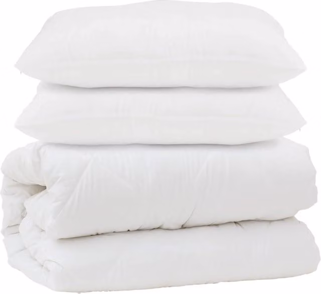 Set Piumone e Cuscini 3 Pezzi in Microfibra Bianco Extra Warm Anallergico