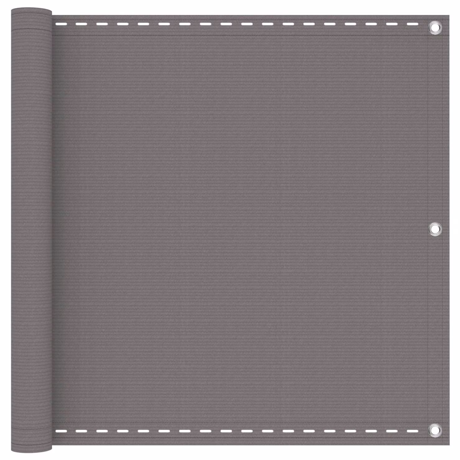 Schermo da balcone rettangolare vidaXL in HDPE e alluminio, grigio, L: 600 cm, H: 120 cm