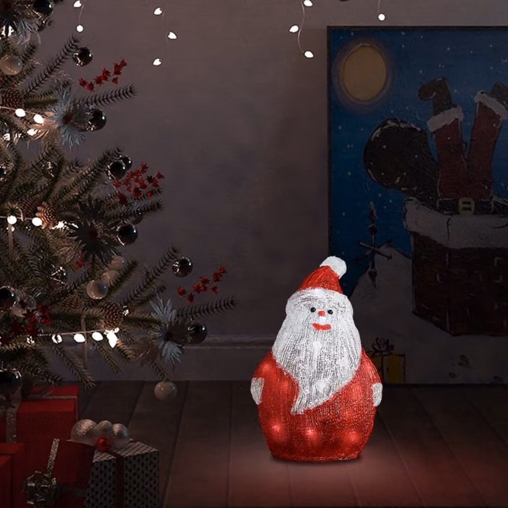 The Living Store LED-Weihnachtsmann Acryl Indoor e Outdoor 28 cm