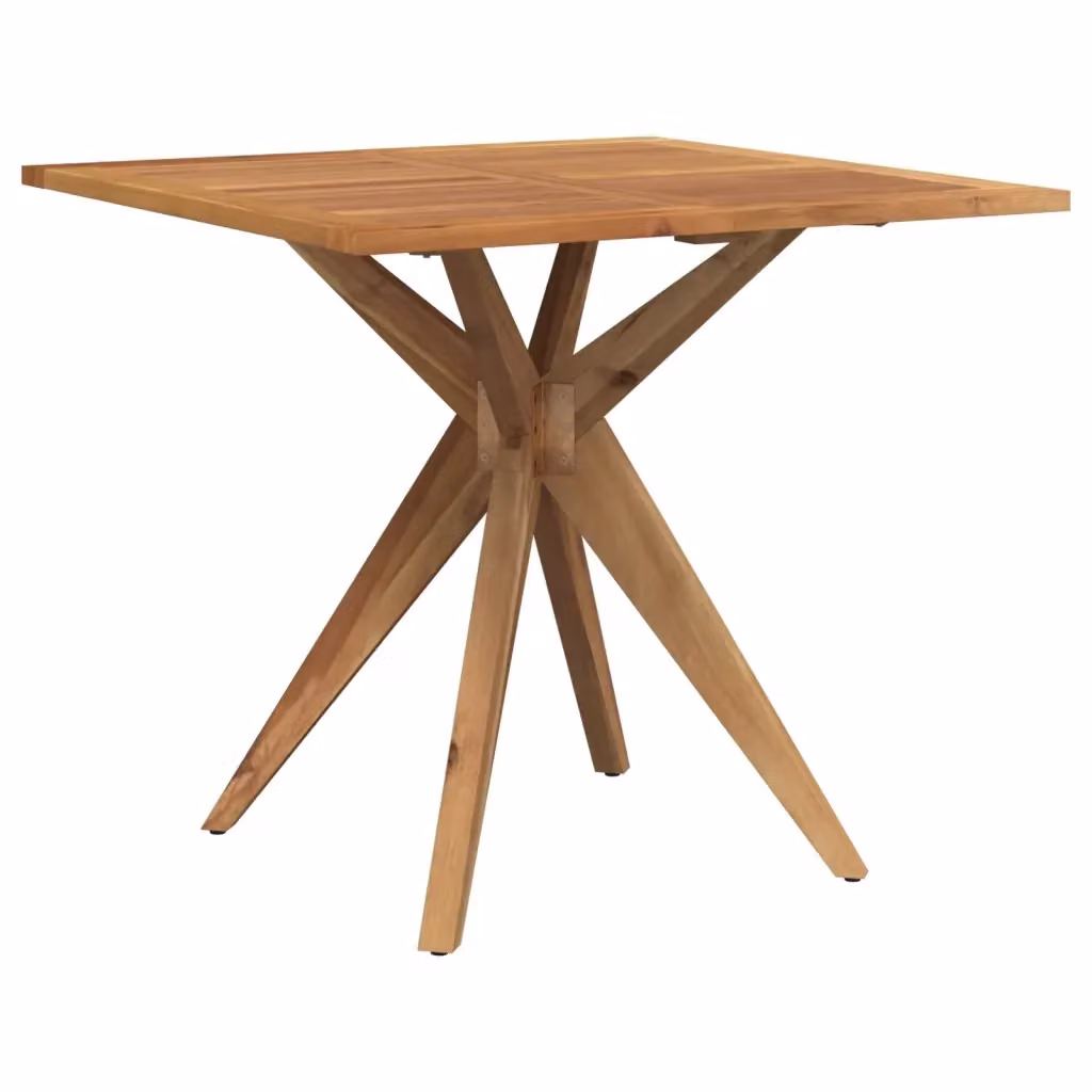 Tavolo da giardino quadrato in legno di acacia oliato marrone vidaXL L/P/H: 85 x 85 x 75 cm – 2