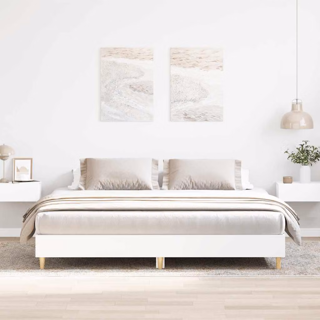 vidaXL Giroletto per bambini in legno bianco con doghe fisse L/P/H: 203 x 160 x 25 cm