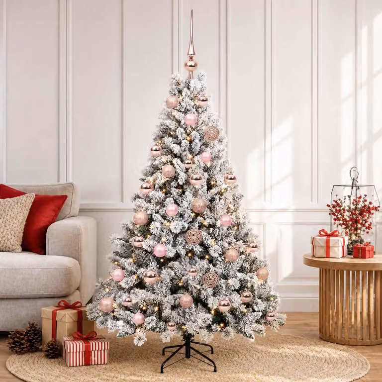 vidaXL Albero di Natale artificiale con palline 150 cm 150 LED