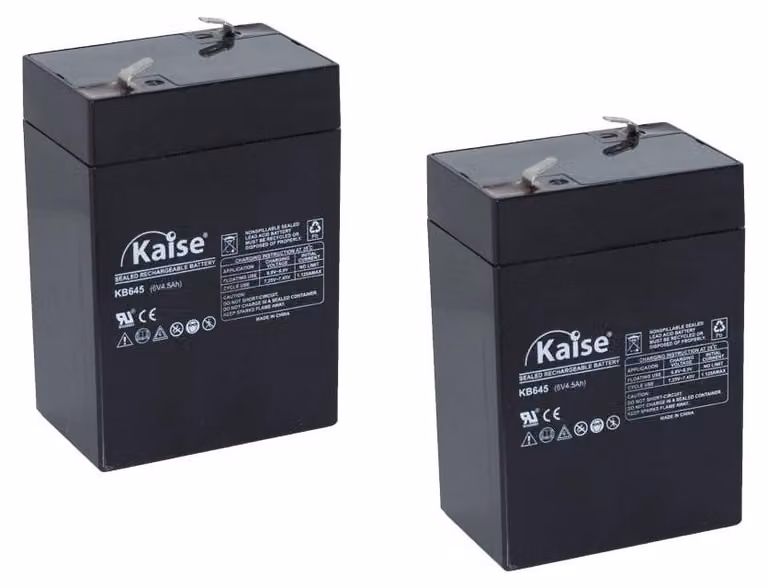 Batteria al piombo AGM VRLA da 6 V, 4,5 Ah, modello KB645 F1, confezione da 2 pezzi