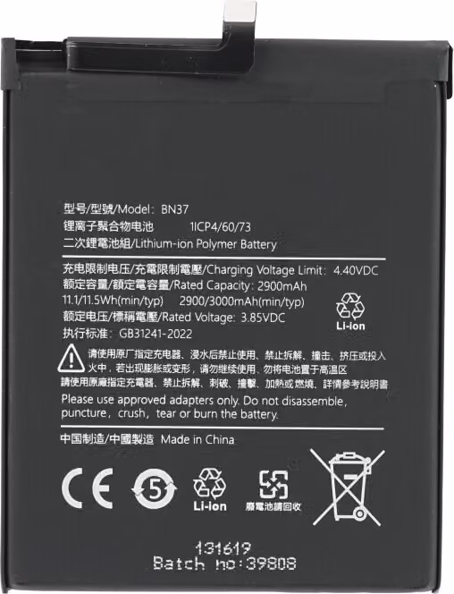 Batteria BN37 per Xiaomi Redmi 6 6A come originale