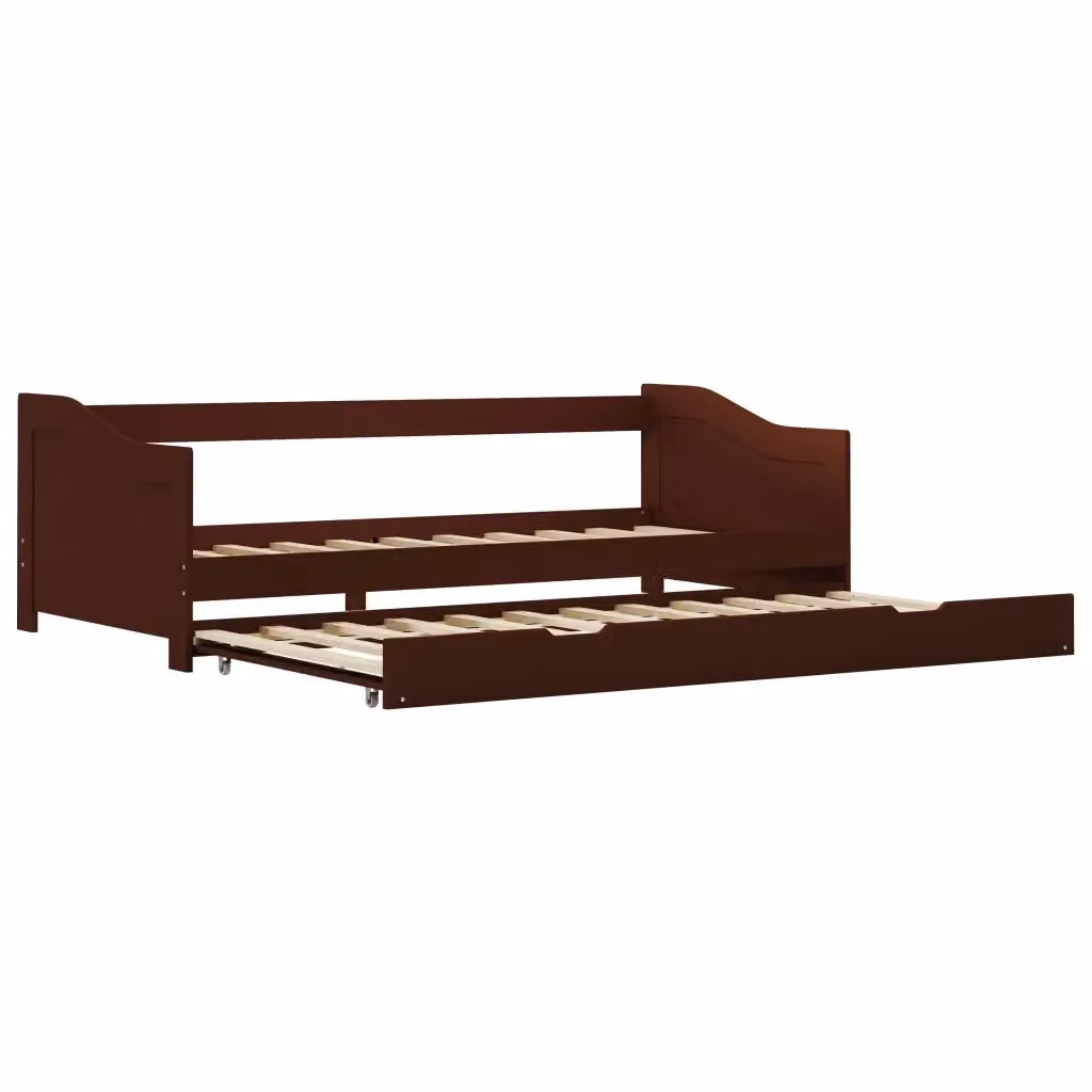Dormeuse estraibile vidaXL in legno e metallo marrone con cassetti L/P/H: 205 x 90 x 66 cm – 2