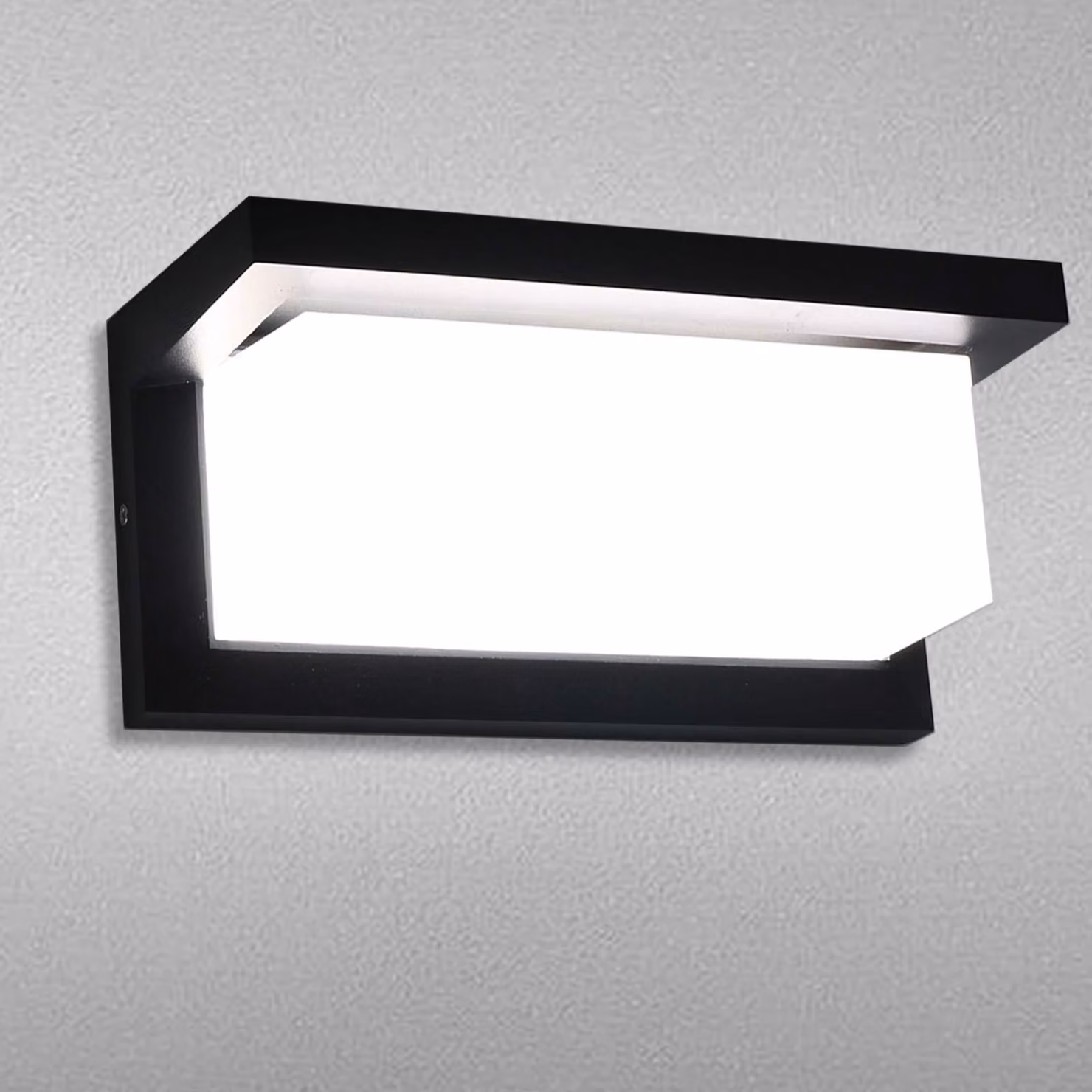 Lampada da parete a LED con sensore di movimento, 18 W, 6000 K, grado di protezione IP65, colore nero