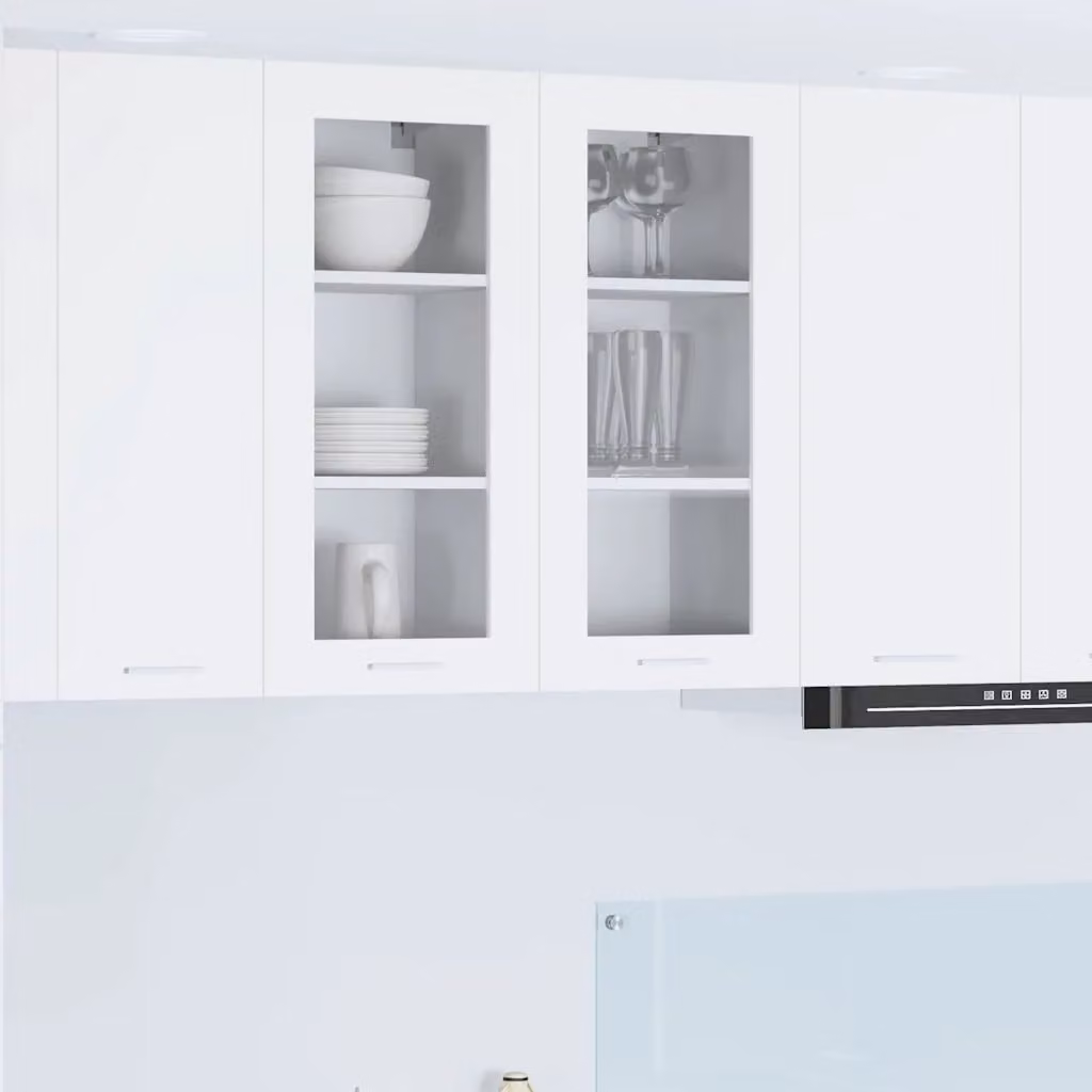 Armadio pensile da cucina moderno vidaXL in MDF bianco con ante a battente L 40 cm, P 31 cm, H 80 cm
