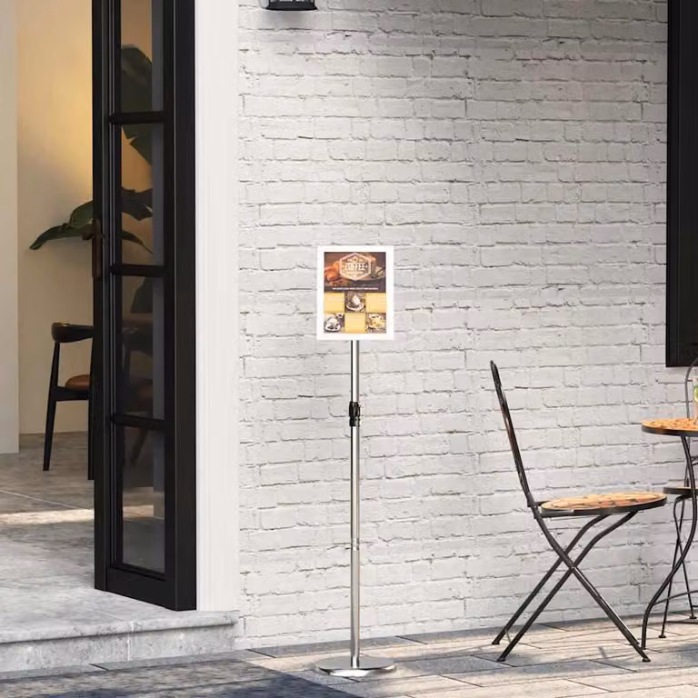 vidaXL Stand espositivi argento 25 x 25 x 125 cm alluminio