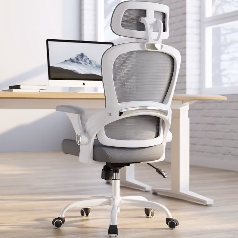 Sedia da ufficio ergonomica con poggiatesta regolabile