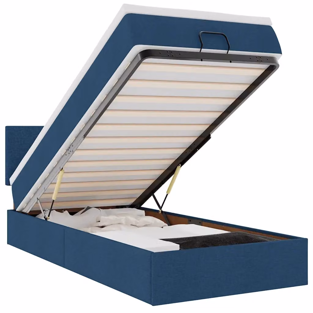 vidaXL Pouf Letto Moderno con Materasso, Illuminazione LED Sotto il Letto e Porta USB, L/P/H: 90 x 200 x 88 cm – 2