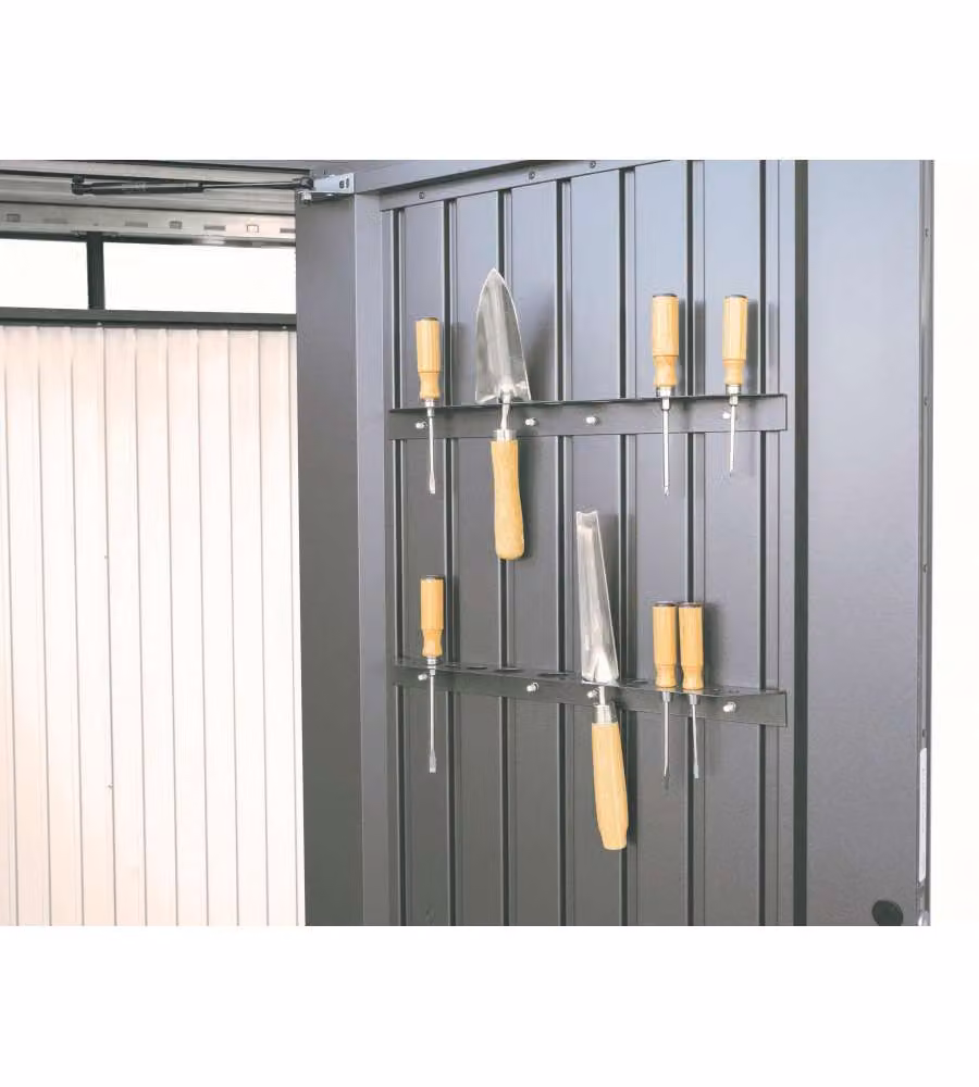 Confezione da 2 unità di portautensili Biohort in metallo grigio per AvantGarde, HighLine, Panorama e HighBoard