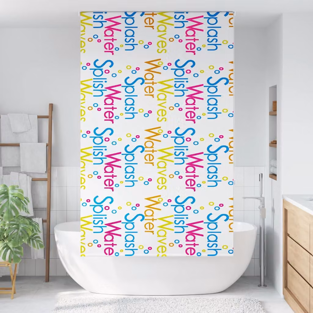 vidaXL Tenda a Rullo Doccia 130x240 cm Larghezza Tessuto 126 cm