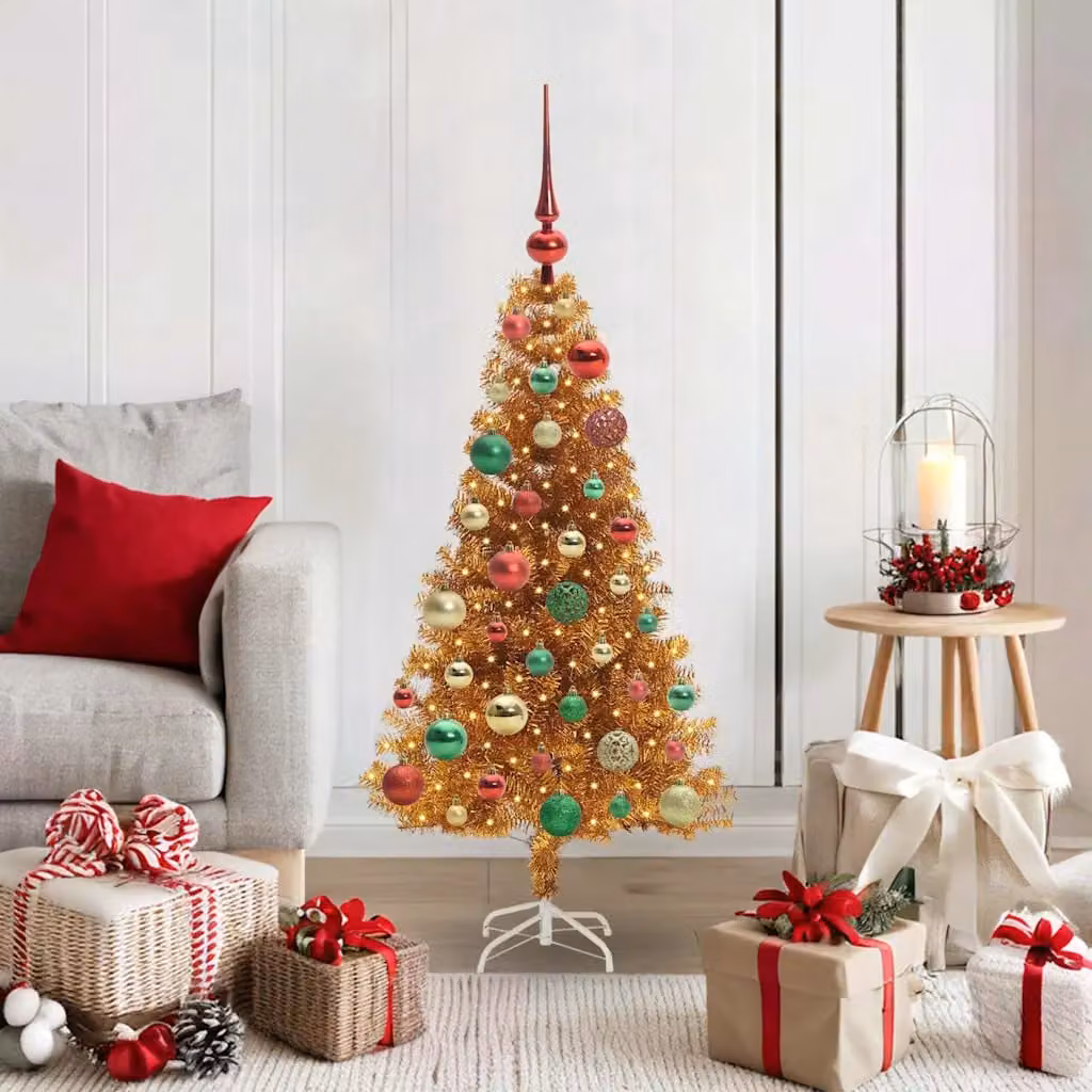 vidaXL Albero di Natale Oro 120 cm PET