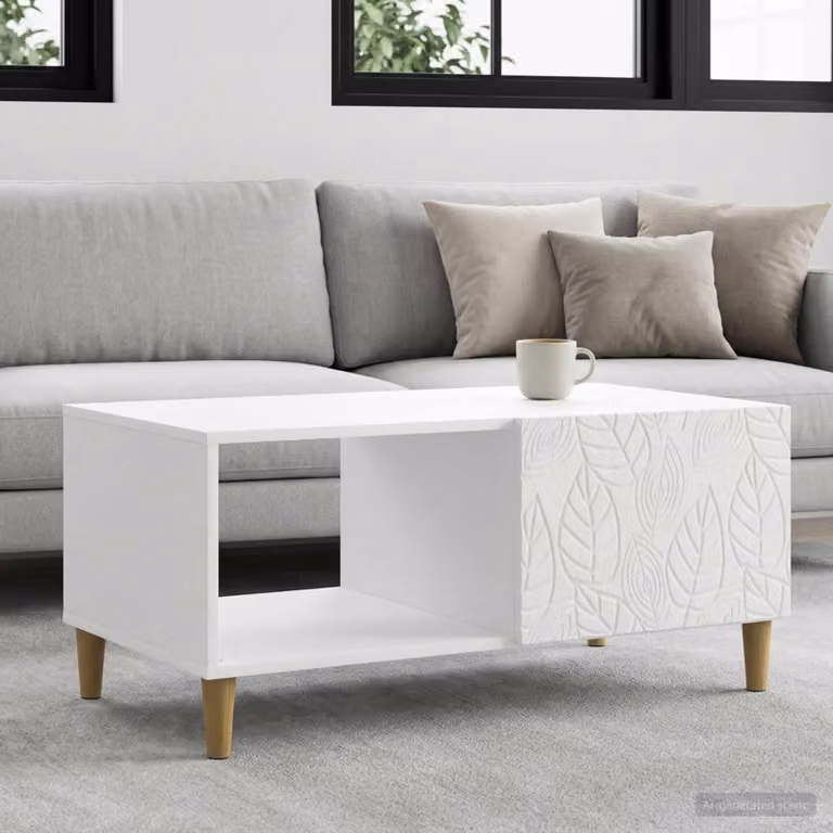 Maison Exclusive - Tavolino bianco 90 x 50 x 40 cm Materiale ligneo