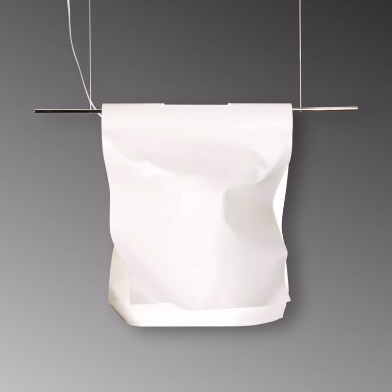 Knikerboker Lampada a sospensione STENDIMI, dimmerabile, Bianco / Opale, Soggiorno / Sala da pranzo, Metallo, Design, Lampada a sospensione