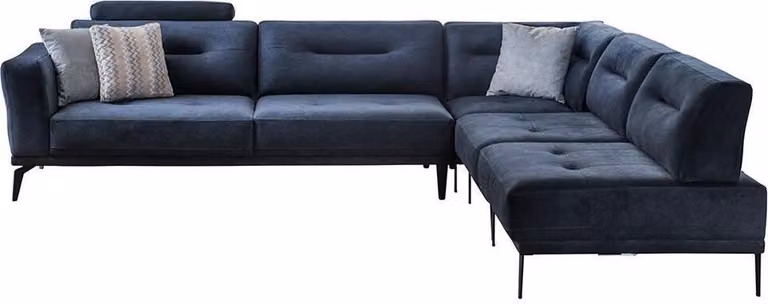 L-Form Luxus Wohnzimmer 4-Sitzer Stoffsofa Ecksofa Modern Design