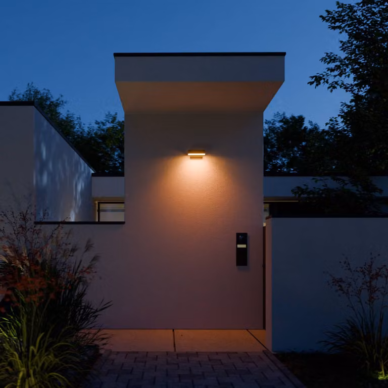 STEINEL Applique da esterni LED L 800 SC, antracite, IP44 dimmerabile, Nero, Alluminio, Moderno