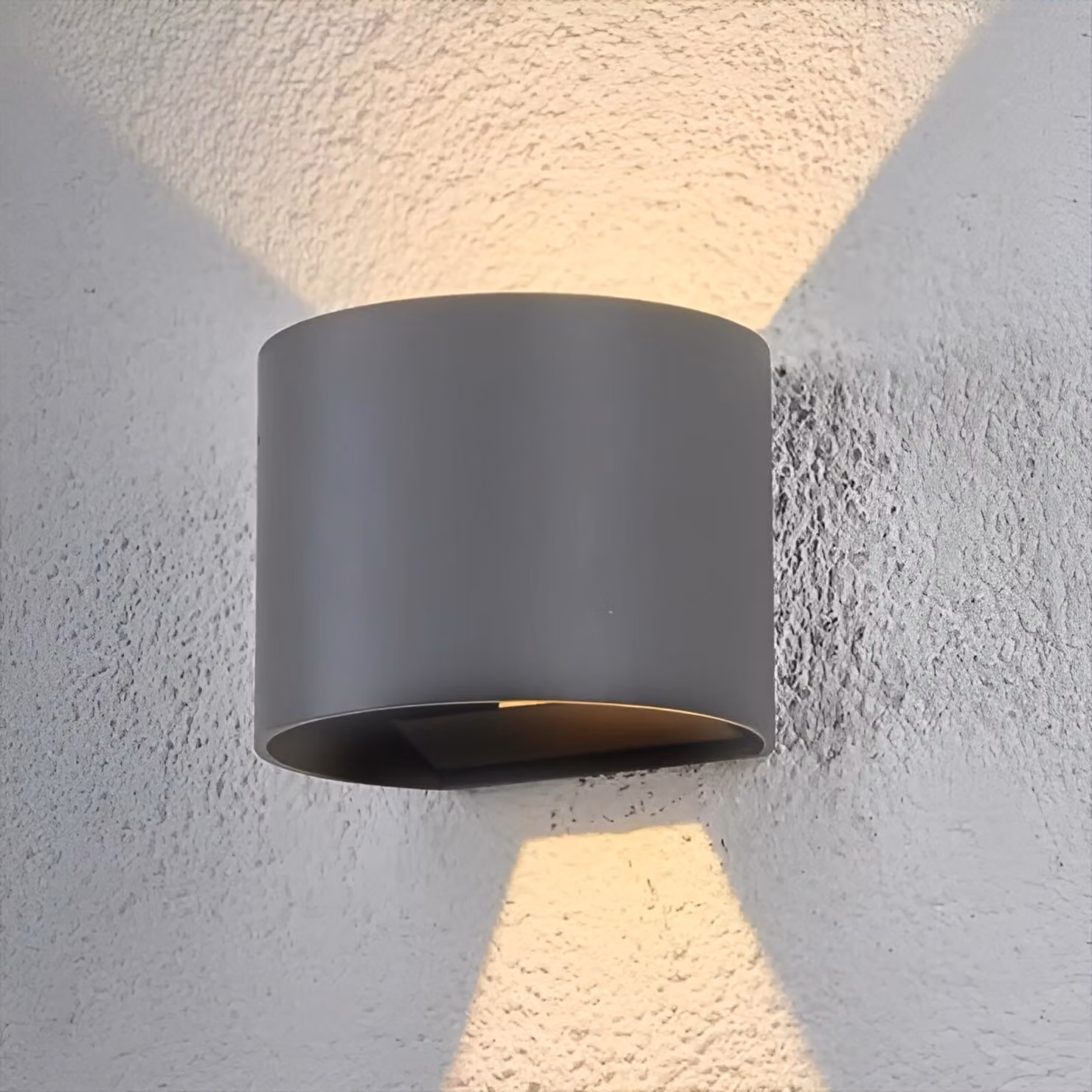 LUMILED lampada da parete per esterni lampada da parete per esterni illuminazione da parete applique da giardino terrazza IP44 nero rotondo in alluminio resistente agli spruzzi presa G9