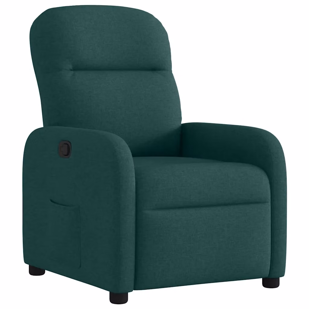 Poltrona Reclinabile Relax vidaXL in Tessuto Verde con Braccioli e Regolazione Manuale – 2